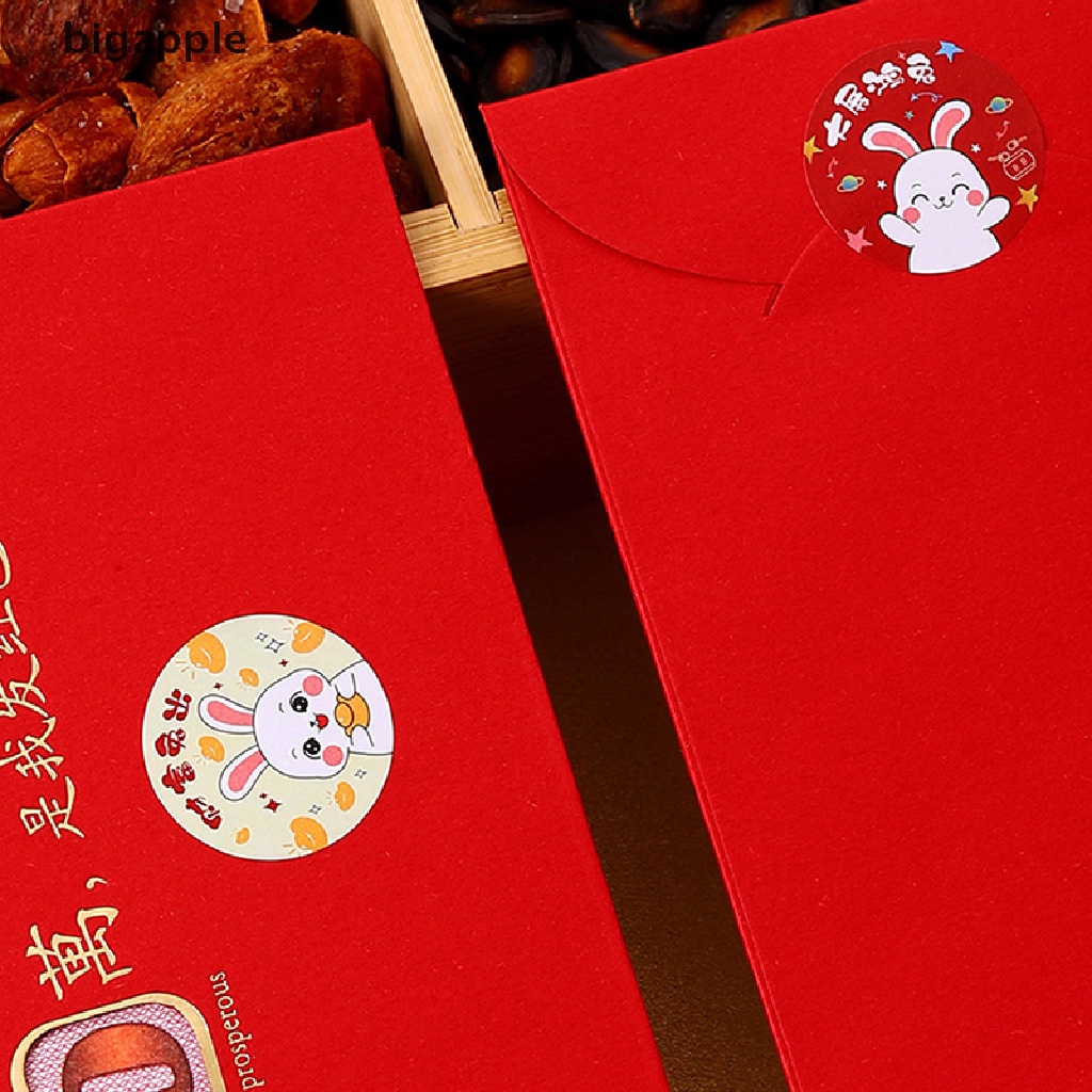 Cuộn 200 Miếng Dán Trang Trí Năm Mới 2023 Hình Thỏ Hoạt Hình Dễ Thương