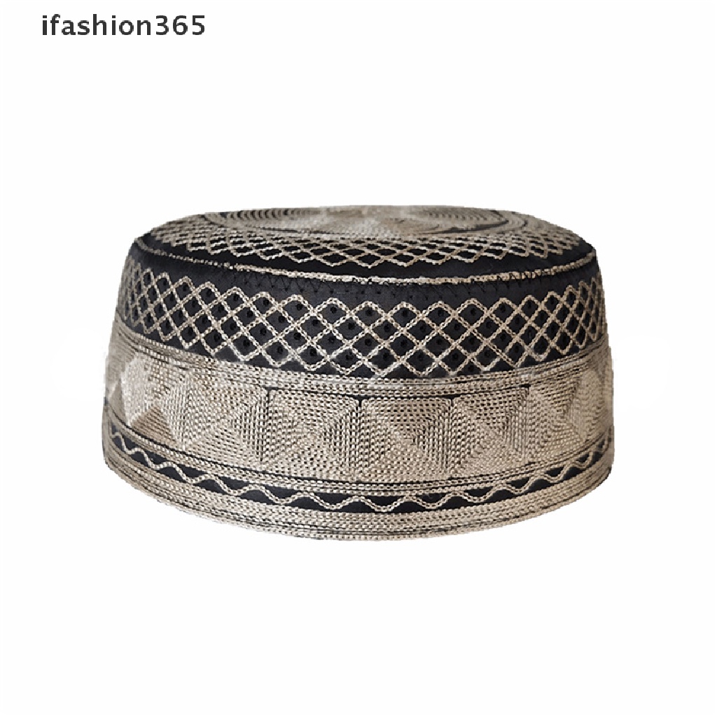 Mũ Cầu Nguyện Đạo Hồi Bằng Cotton Thêu Họa Tiết Độc Đáo Thời Trang Cho Nam [ifashion365]
