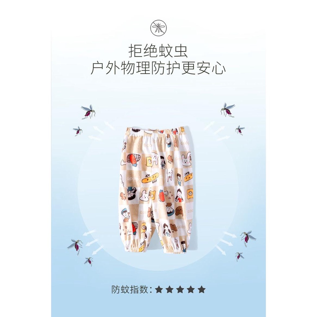 Quần Pijama Cotton Mỏng Dáng Chữ A Thời Trang Mùa Hè Cho Bé Trai Gái