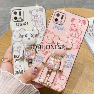 Ốp Điện Thoại Casing Oppo A16K Ốp Lưng Oppo A16E Ốp Lưng Oppo A17 A17K Case Oppo A31 A55 Case Oppo A52 Case Oppo A92 Case Oppo A76 A96 Case Oppo A72 A36 Case Oppo A8 Case Shockproof Cartoon Anime Graffiti Kaws Bear Stand Cute Phone Cover Casing Case TB