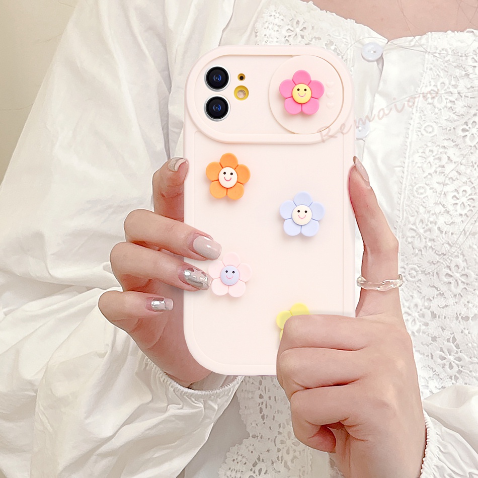 Ốp Điện Thoại Silicon Dẻo Hình Hoa 3D Cho iPhone 11 12 13 14 Pro MAX Plus X XR XS MAX 7 8 Plus SE 2020 11Pro 12pro