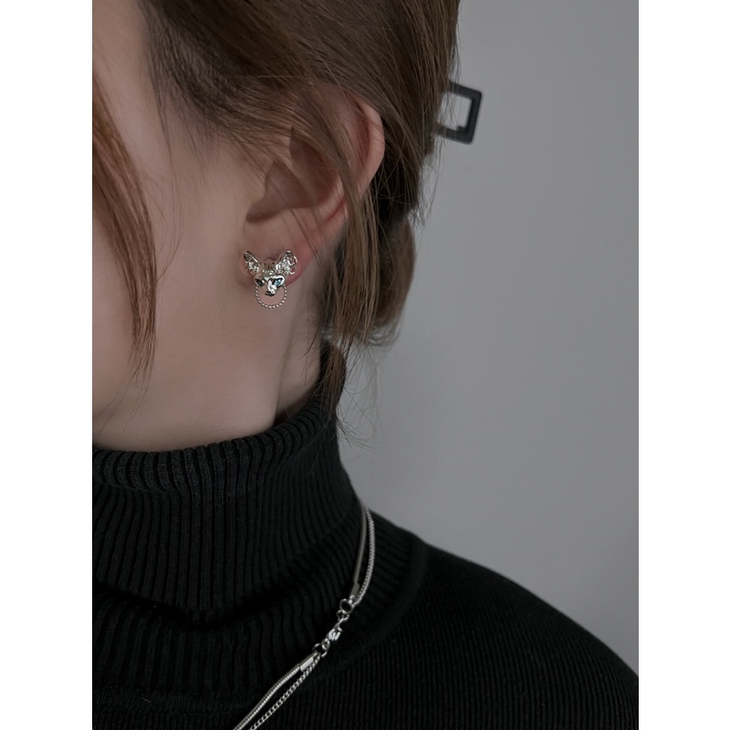 Khuyên Tai Hình Đầu Mèo Phong Cách Âu Mỹ Độc Đáo Thời Trang Mới