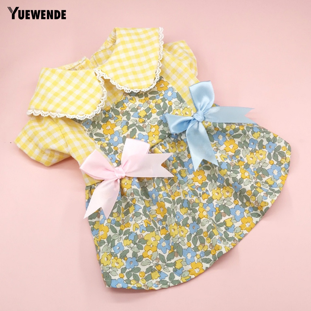 Yue.z Đầm Họa Tiết Kẻ Sọc Mềm Mại Dành Cho Thú Cưng