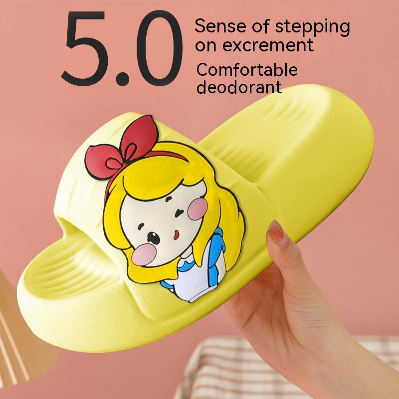 Dép Đi Trong Nhà Đế Dày Mềm Mại Chống Trượt Chống Mùi Họa Tiết Công Chúa Alice Dễ Thương Dành Cho Bạn Nữ