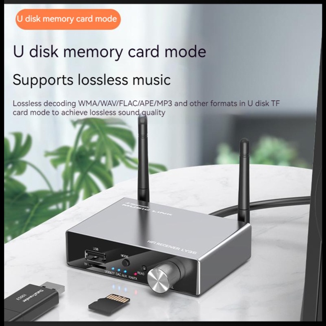 Thiết Bị Thu Phát Bluetooth 6 Trong 1 Jack 3.5mm Hỗ Trợ Thẻ Tf