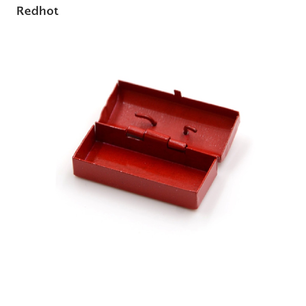 Hộp Dụng Cụ Kim Loại Mini Màu Đỏ / Xanh Dương 1: 12 Trang Trí Nhà Búp Bê