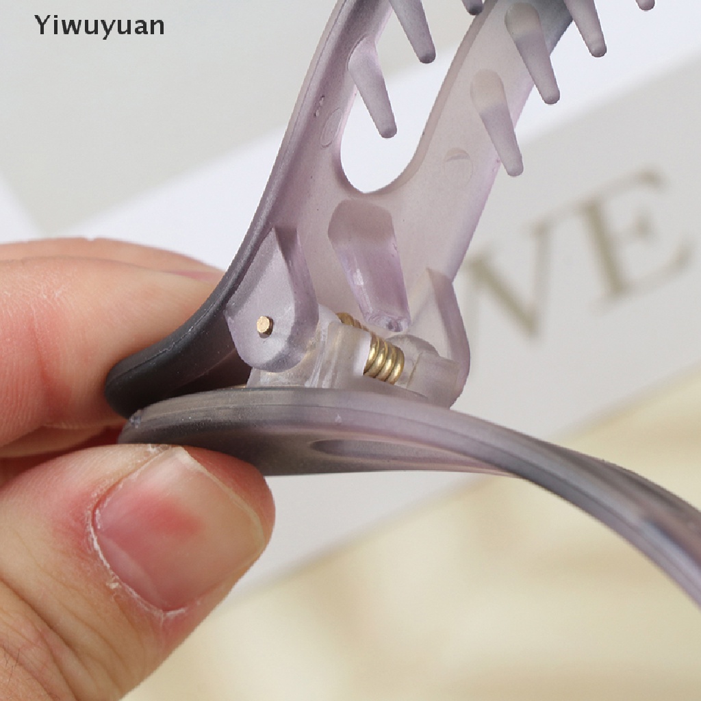 < Yiwuyuan > Kẹp Tóc Kiểu Đuôi Cá Lớn Bằng Acrylic Màu Đục