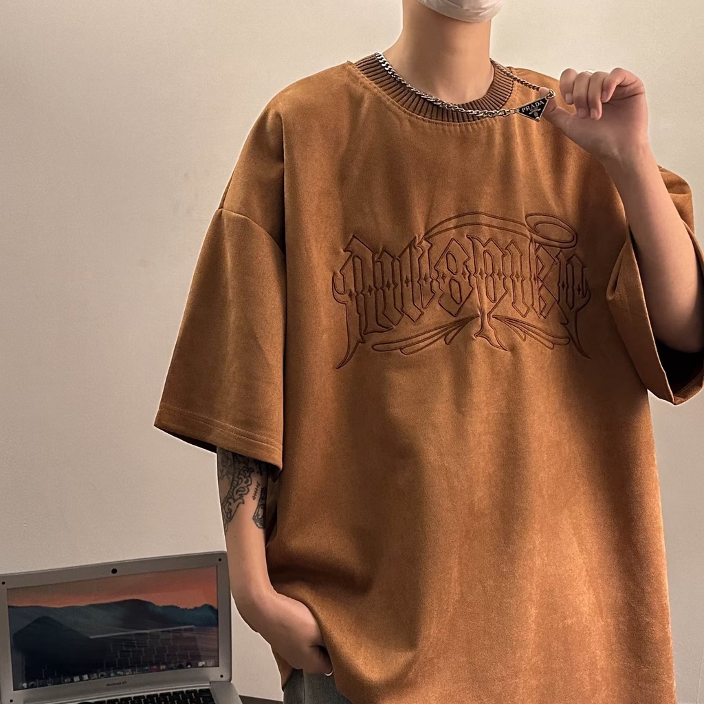 Áo Thun Tay Ngắn Cổ Tròn Màu Trơn Phong Cách Hàn Quốc Thời Trang Mùa Hè Cho Nam