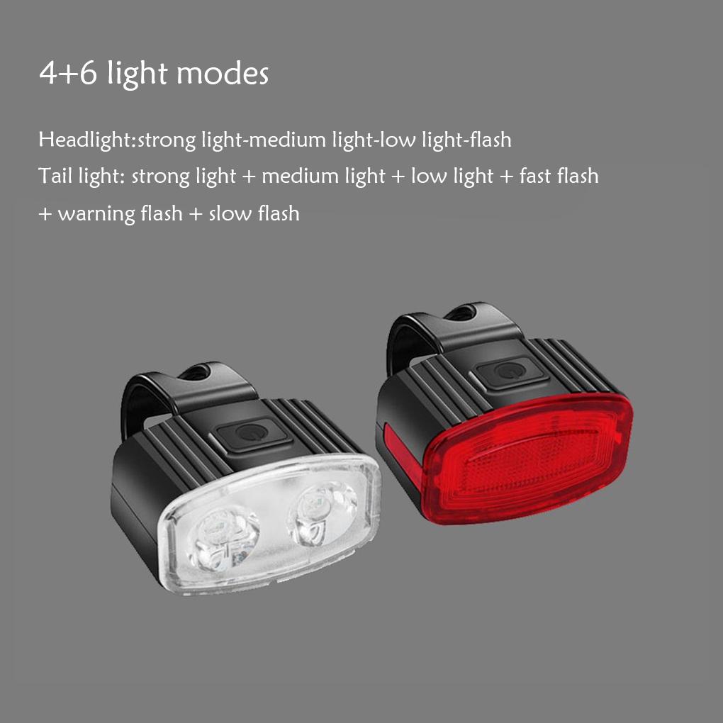 Bộ 2 Đèn Pha Chống Thấm Nước Gắn Tay Lái Xe Đạp Có Thể Sạc Lại