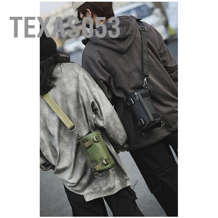 Texas053 Túi Đeo Vai Vải Oxford Hình Trụ Khóa Kéo Chéo Thời Trang Cho Nam