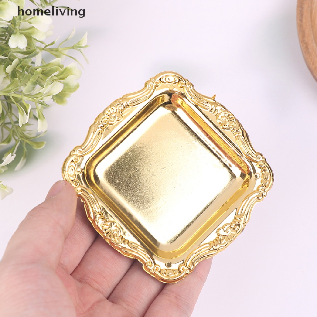 Bộ 2 Khay Trà Mini Bằng Nhựa Dùng Trang Trí Nhà Búp Bê