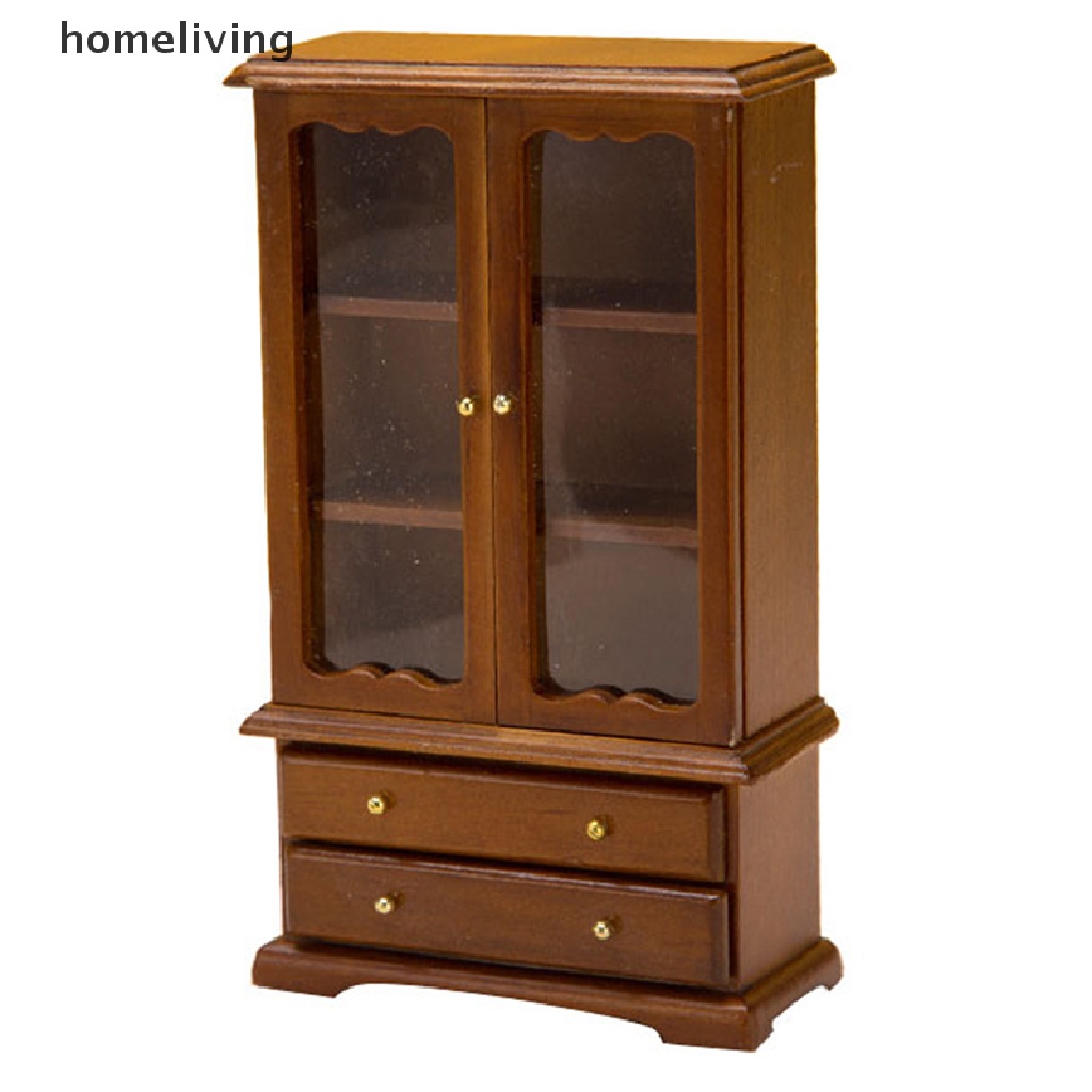 Mô Hình Tủ Sách Hai Cửa Mini Tỷ Lệ 1: 12 Dùng Để Trang Trí Nhà Búp Bê