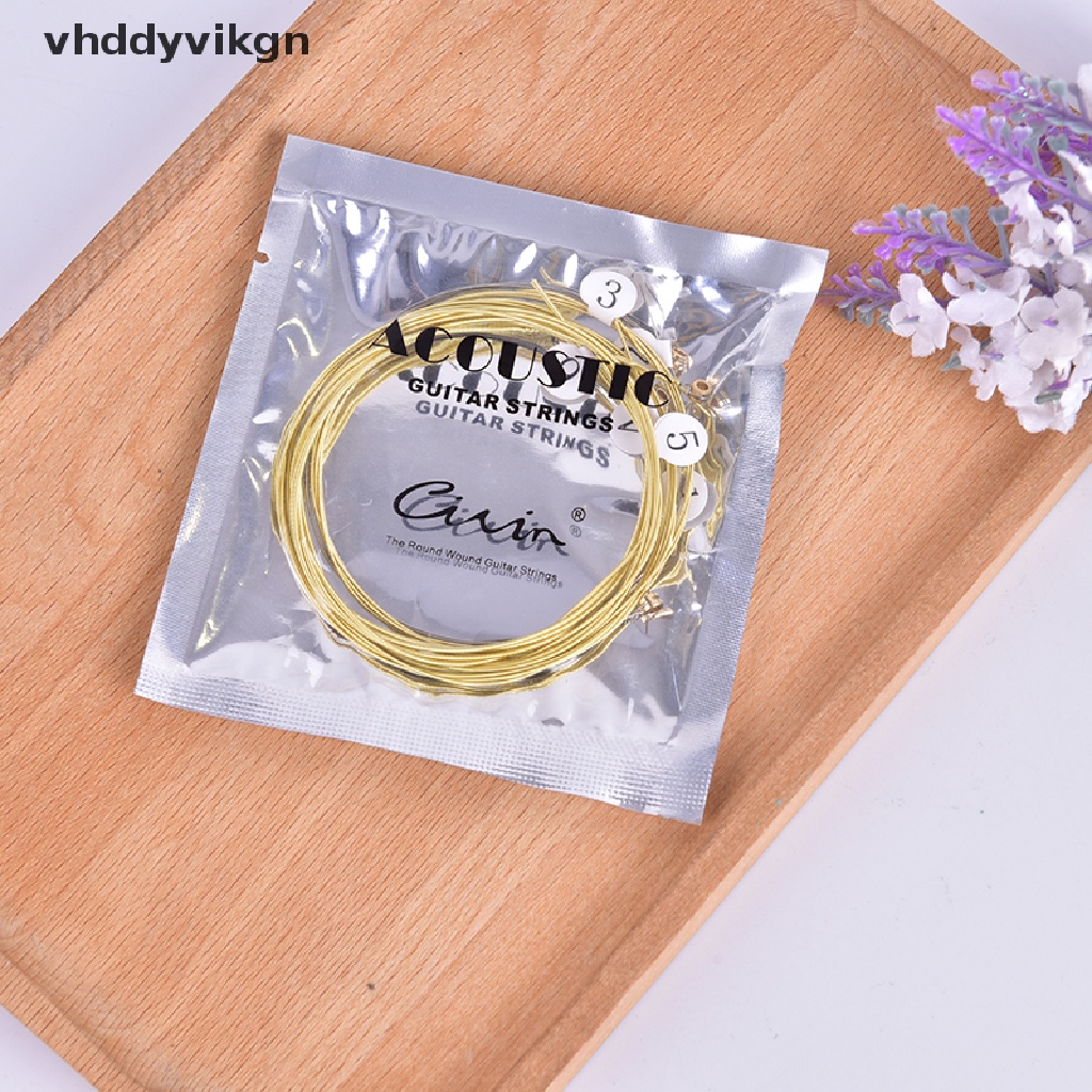 Set 6 Dây Đàn Ghi Ta Bằng Thép Đồng Thau Hình Lục Giác