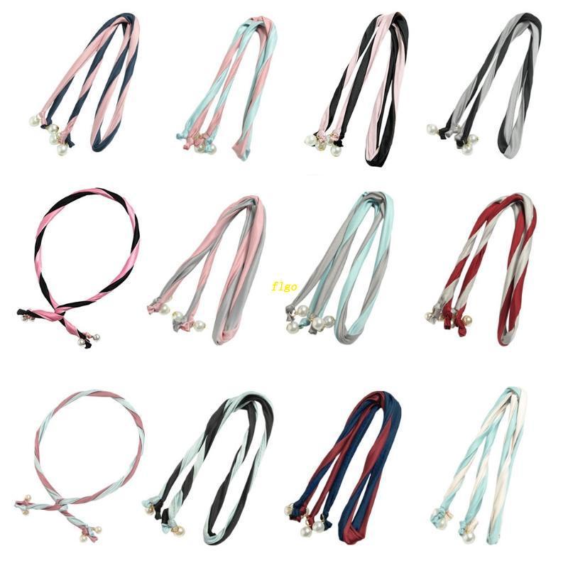 Băng Đô Tai Thỏ Mềm Mại Đính Ngọc Trai Dành Cho Nữ