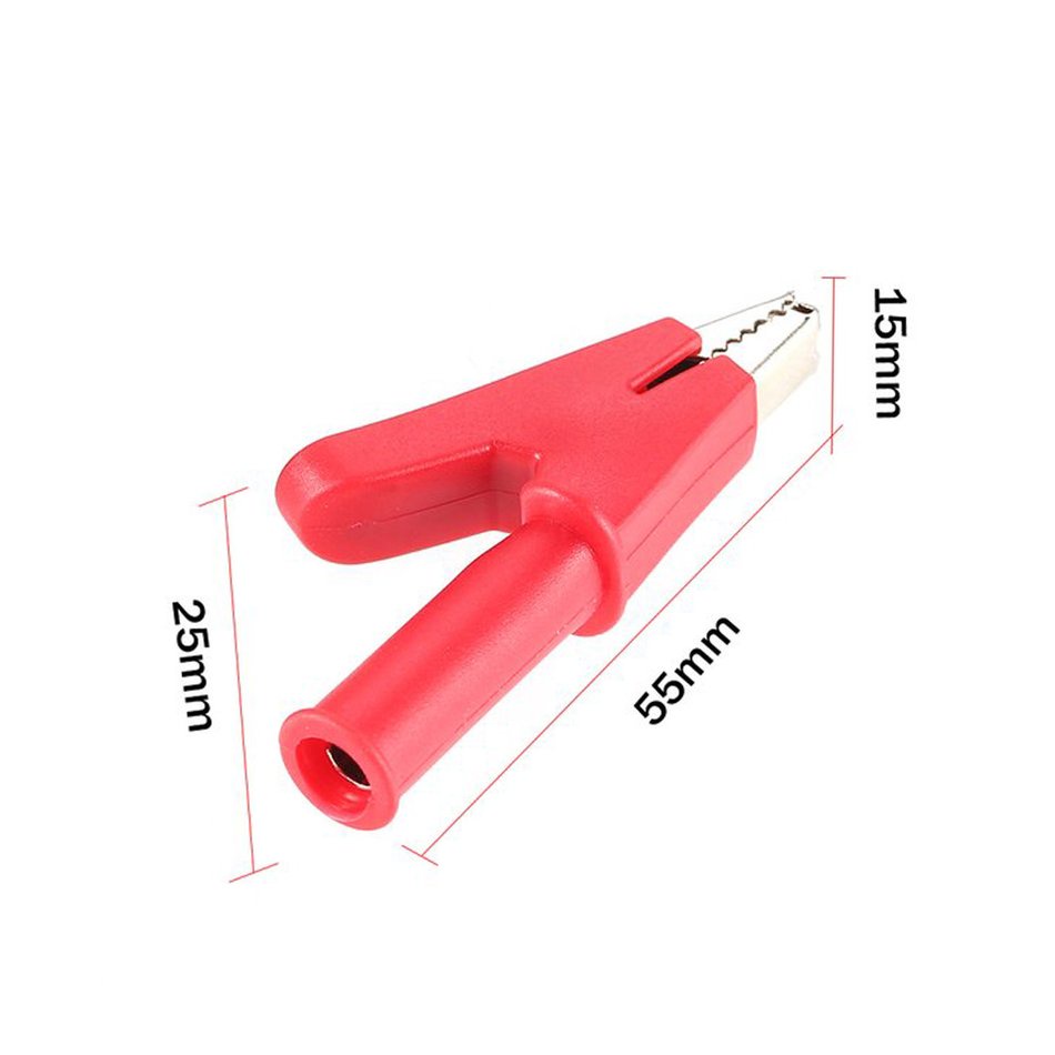 2 Pcs Full Protective Alligator Clips Crocodile Clamp for Multimeter Test Pen sunnyfun