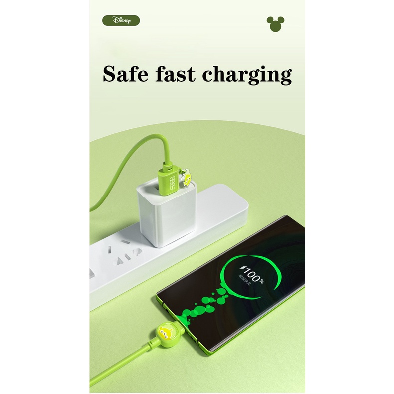 Cáp Sạc Nhanh 5A Hình Gấu Dâu Tây Dễ Thương Cho iPhone Android Type C