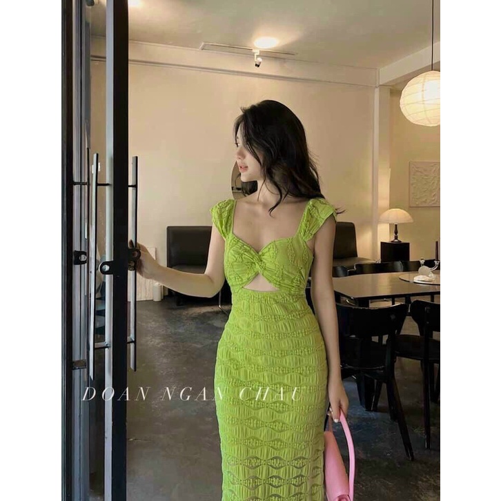 ĐẦM ĐI CHƠI, ĐẦM ÔM BODY REN TAY CÁNH TIÊN CUỐN NGỰC CỰC SANG Ạ