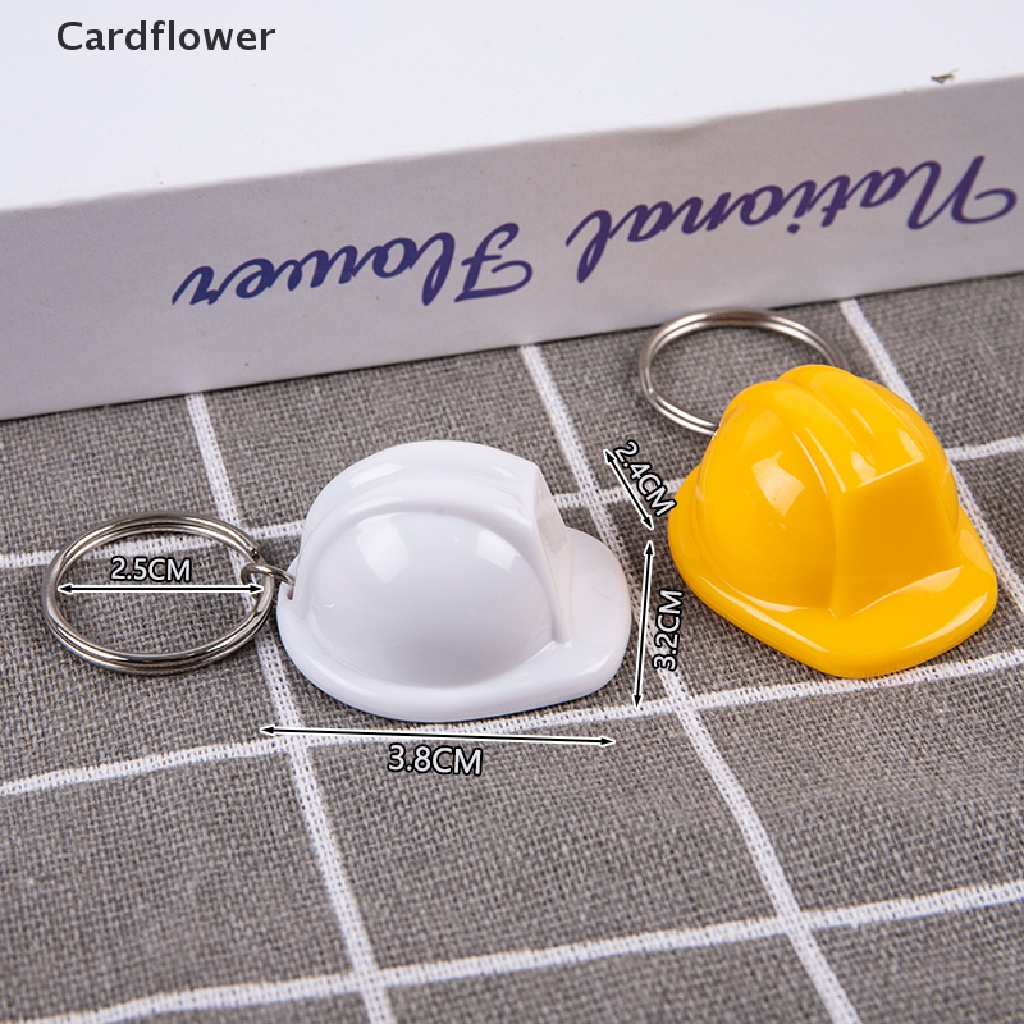 < Cardflower > Móc Khóa Mũ Bảo Hiểm Cứng An Toàn Sáng Tạo Làm Quà Tặng Trang Sức Chìa Khóa