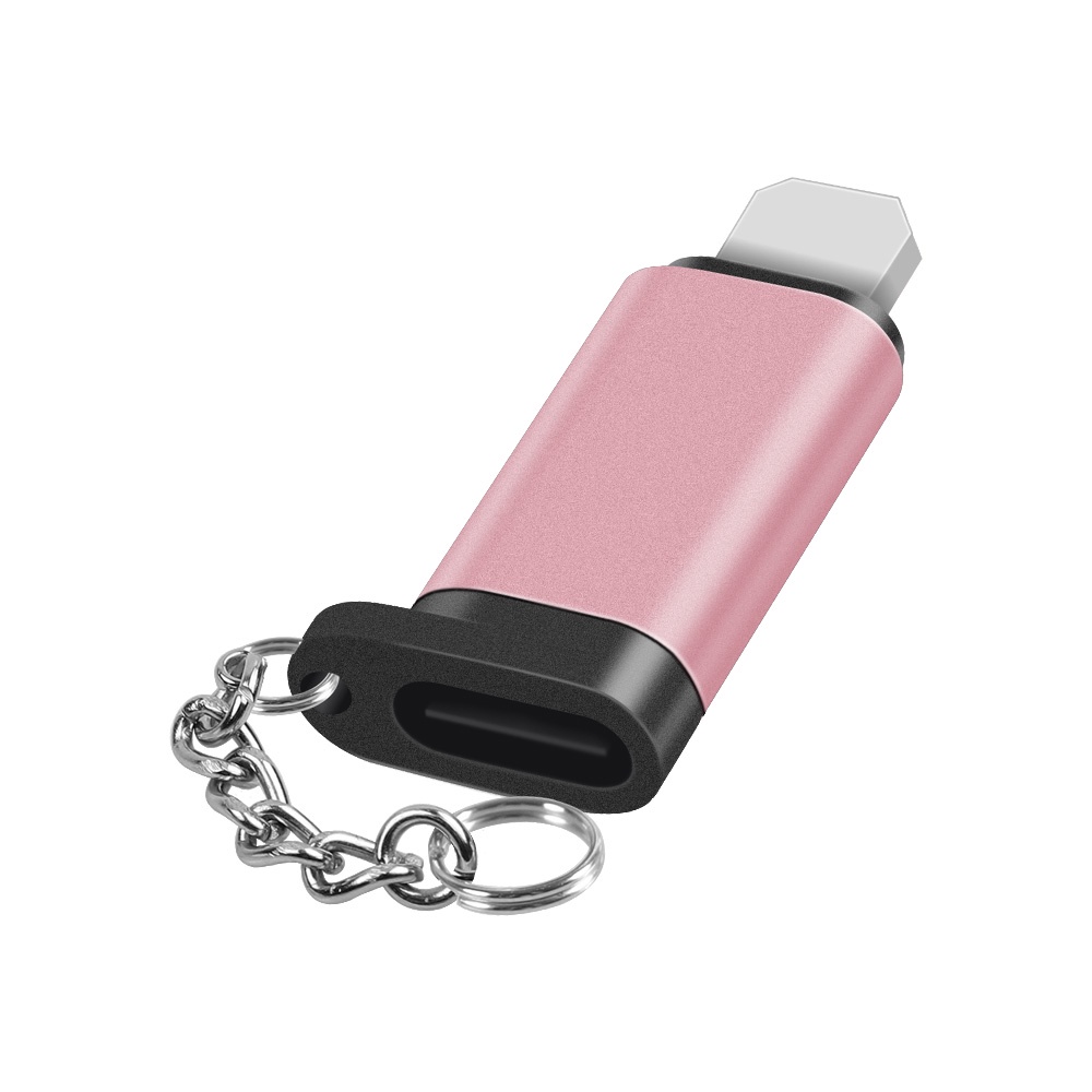 Bộ Chuyển Đổi Sạc Nhanh PD TYPE C Bằng Kim Loại Có Móc Khóa Cho iphone 7 8 X XR XSMAX 11 12 13 14 PLUS PRO PROMAX