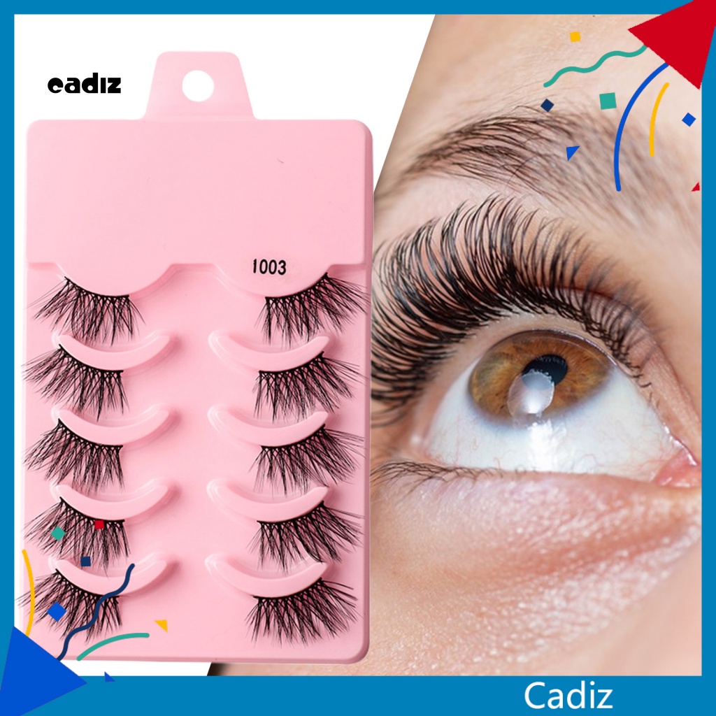 Hộp 5 Cặp Lông Mi Giả Trang Điểm Làm Đẹp