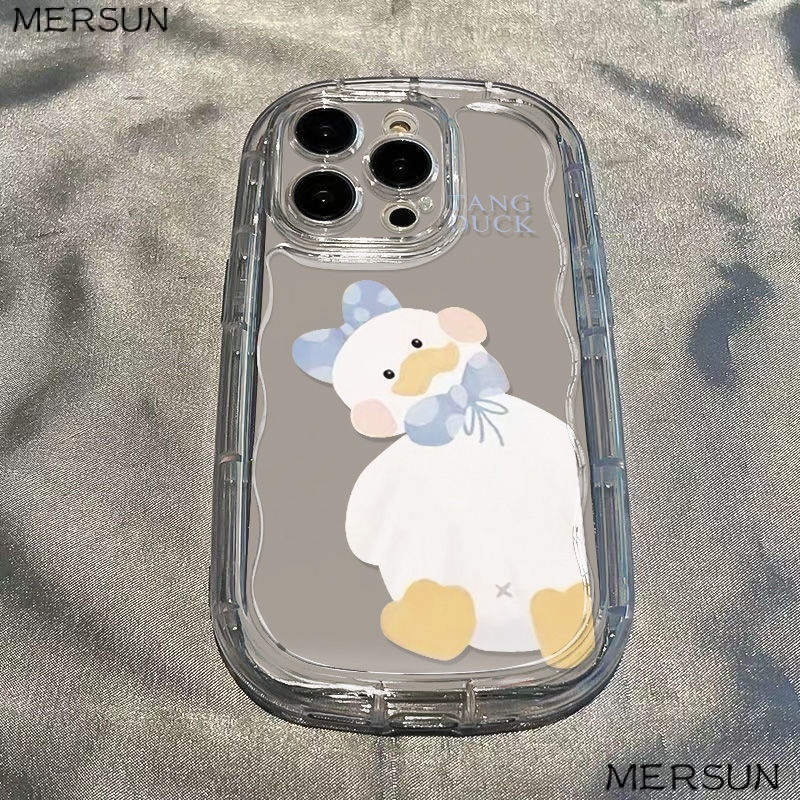 ✅Ốp Điện Thoại Mềm Trong Suốt Chống Sốc In Họa Tiết Bướm / Vịt Cho Iphone 7 1113 14Xs xr / promax 128p