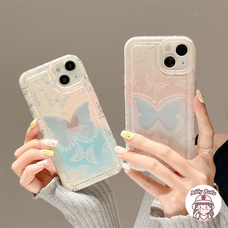 Ốp Điện Thoại TPU Mềm Trong Suốt Chống Mồ Hôi In Họa Tiết Bướm Cho Iphone 14 Pro Max 11 12 11 Pro Max X XS