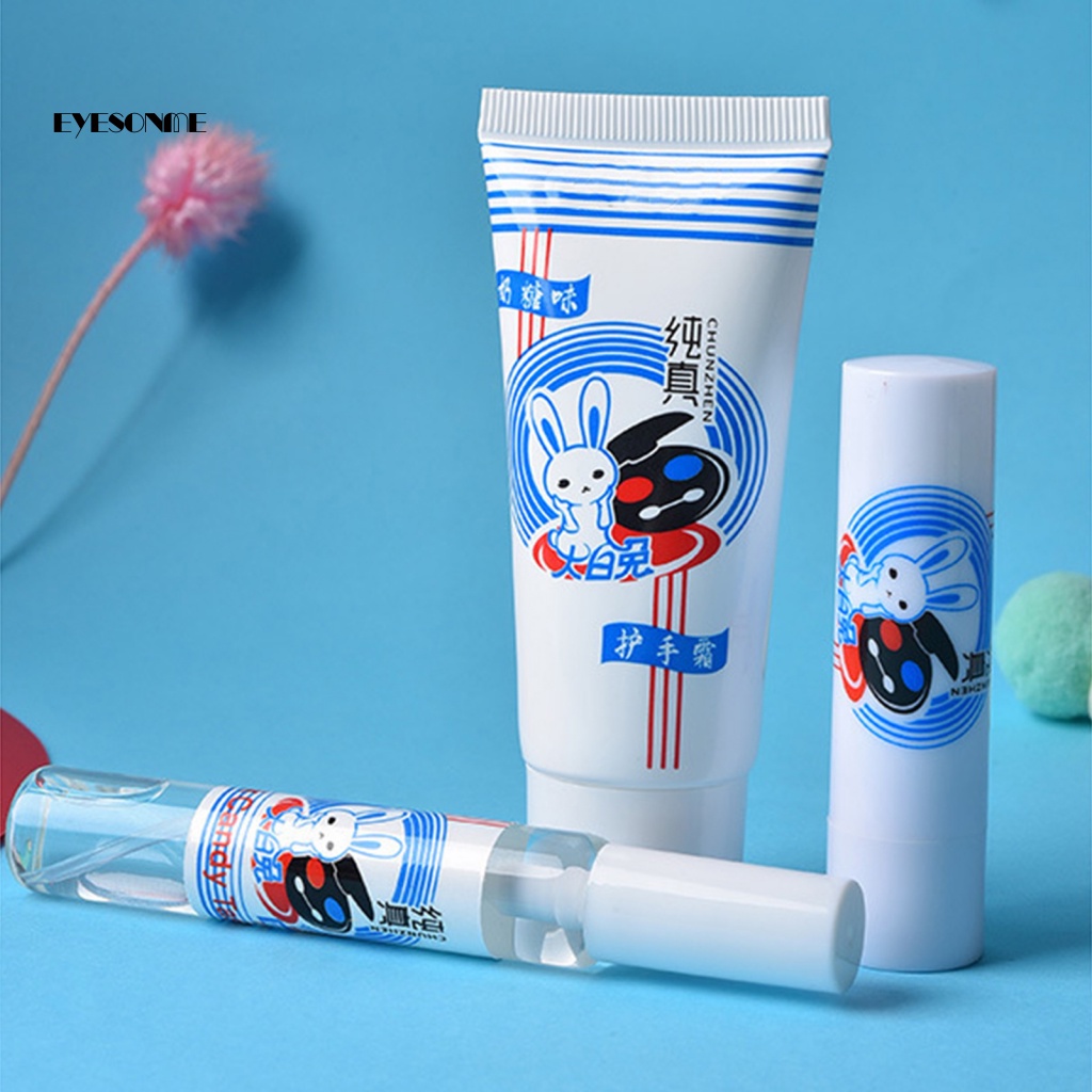 Set 3 Son Dưỡng Môi / Nước Hoa / Kem Dưỡng Da Tay Hương Thỏ Trắng