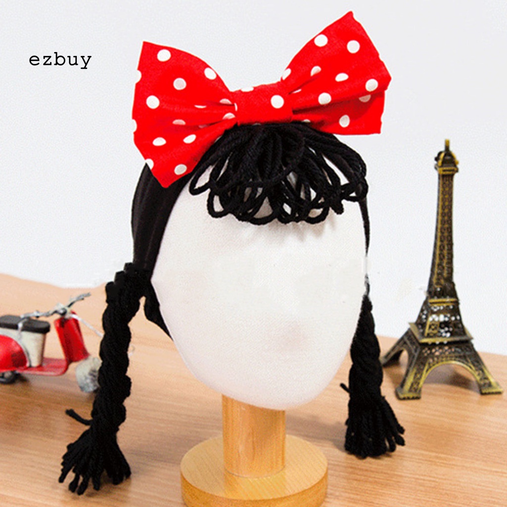 Cài Tóc Đính Nơ Giả Thắt Bím Dễ Thương Cho Bé Gái