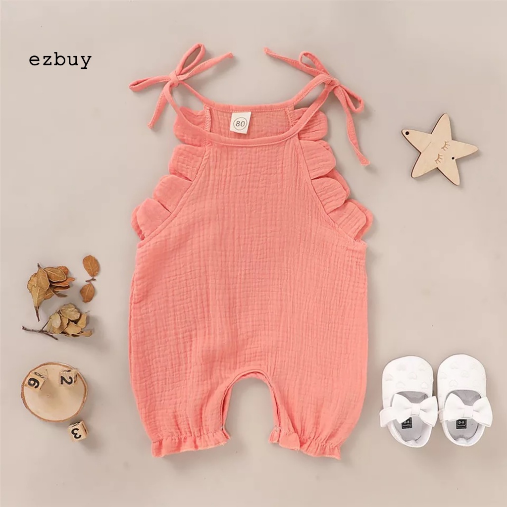 Bộ Áo Liền Quần Thoáng Khí Dễ Thương Cho Bé Gái