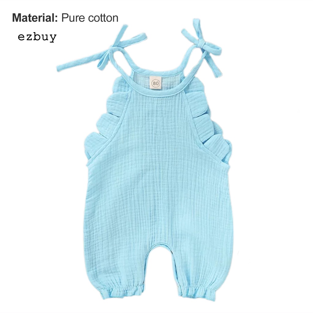 Bộ Áo Liền Quần Thoáng Khí Dễ Thương Cho Bé Gái