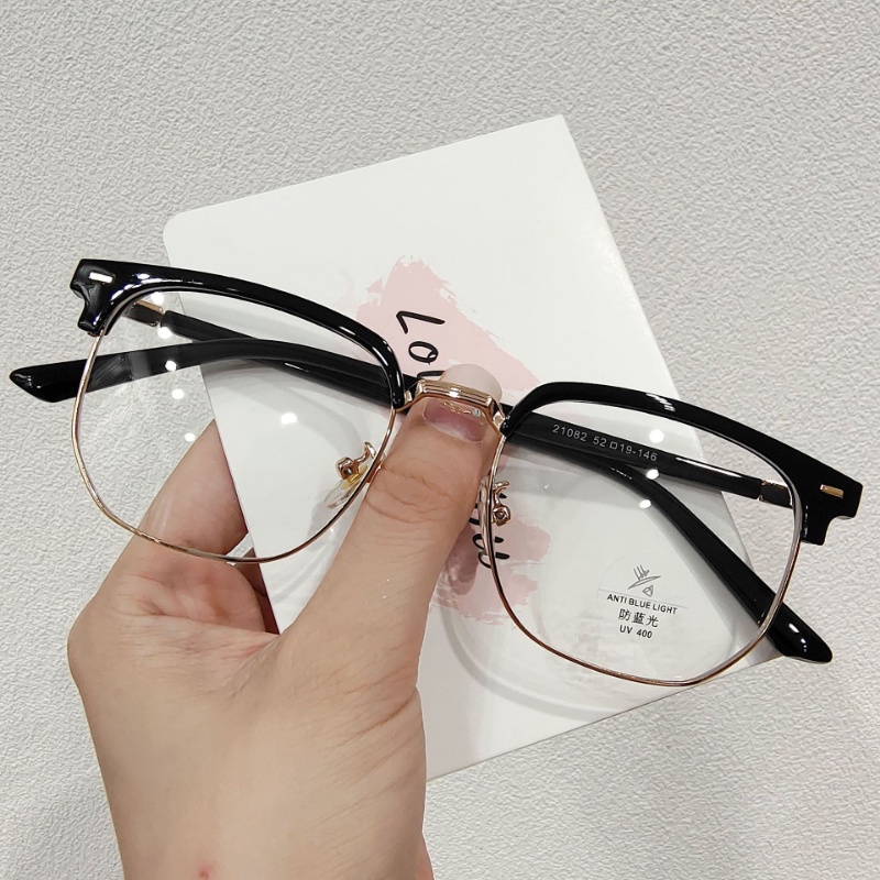 Kính Mắt Chống Ánh Sáng Xanh Nửa Gọng Thời Trang Nam 0 ~ - 600