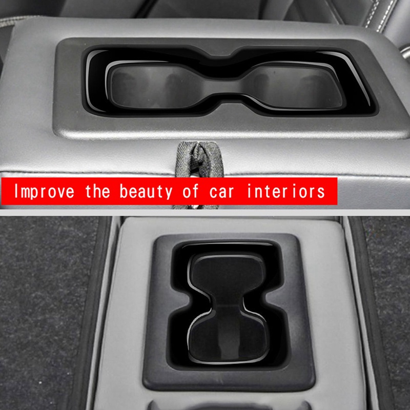 1 Viền Trang Trí Khay Đựng Cốc Nước Gắn Phía Sau Ghế Ngồi Xe Hơi Mitsubishi Outlander 2022 2023