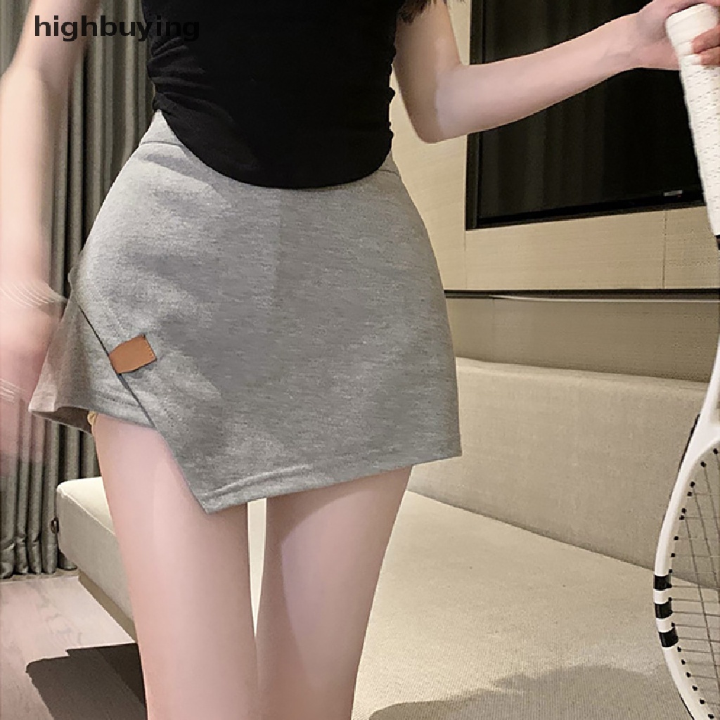 Chân Váy Mini Lưng Cao Màu Trơn Thời Trang Mùa Xuân 2023 Quyến Rũ Cho Nữ
