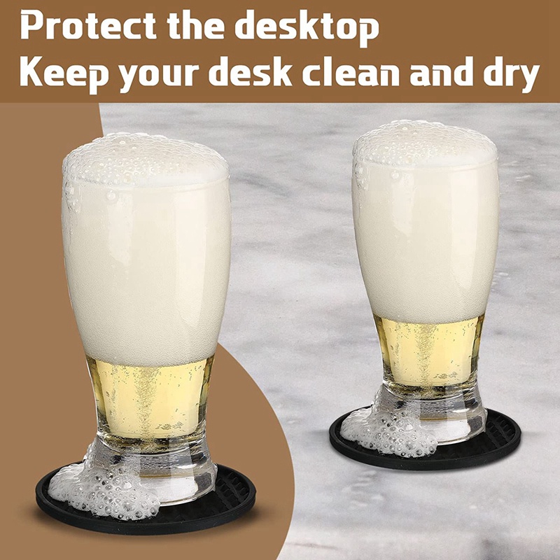 Bộ 10 Đế Lót Ly Bằng Silicone Chịu Nhiệt Chống Trượt Tiện Dụng