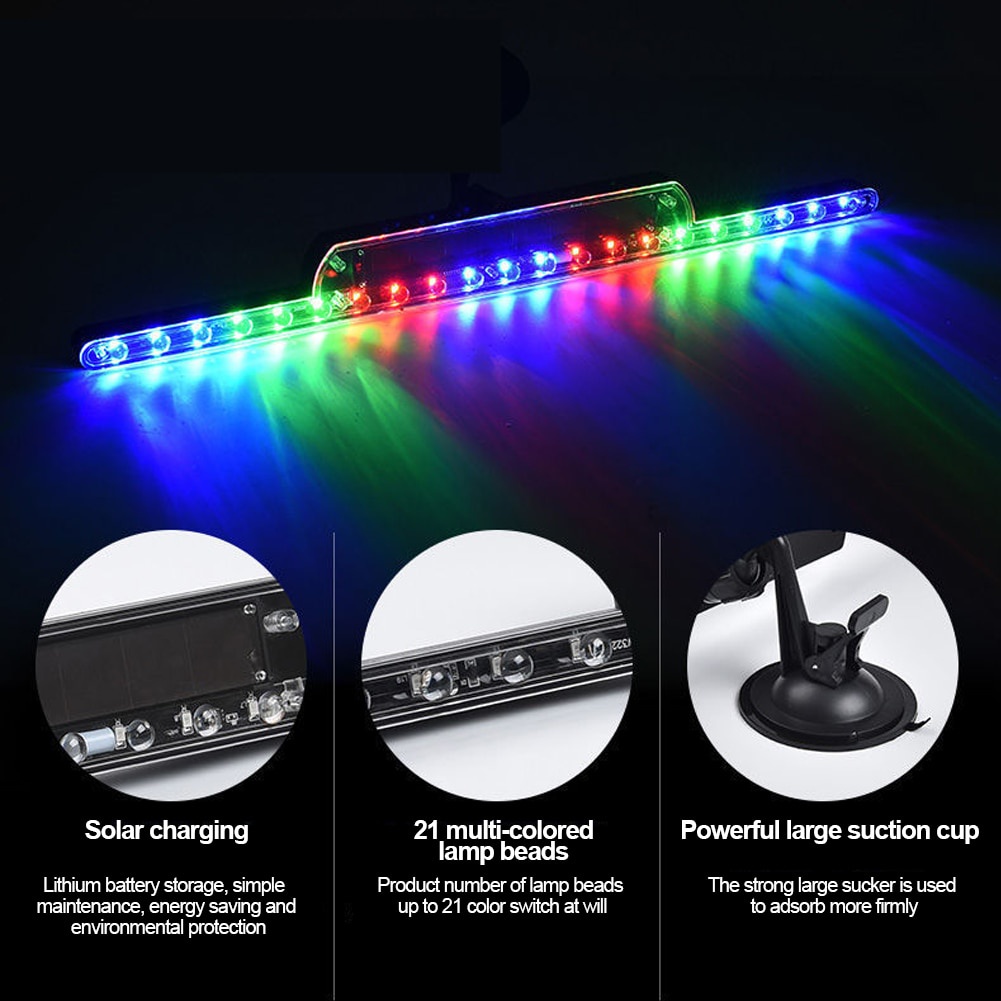 Đèn LED RGB Cảnh Báo Đỗ Xe Hơi Nhấp Nháy Sử Dụng Năng Lượng Mặt Trời Chống Va Chạm