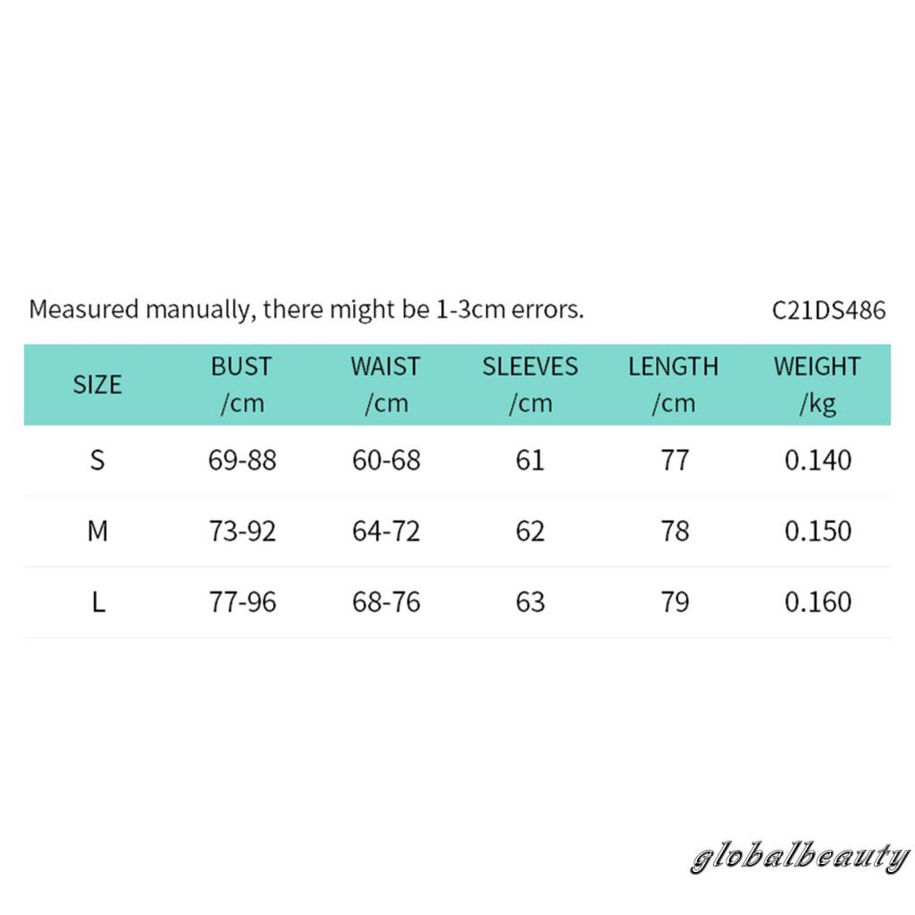 Gb-đầm Nữ Một Mảnh Tay Dài Màu Trơn Phối Ren Nhìn Thấy Thời Trang Mùa Hè S / M / L