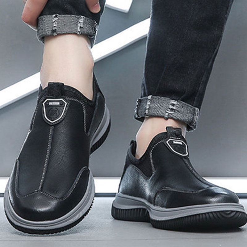 Giày Lười Da Thoáng Khí Thời Trang Cho Nam