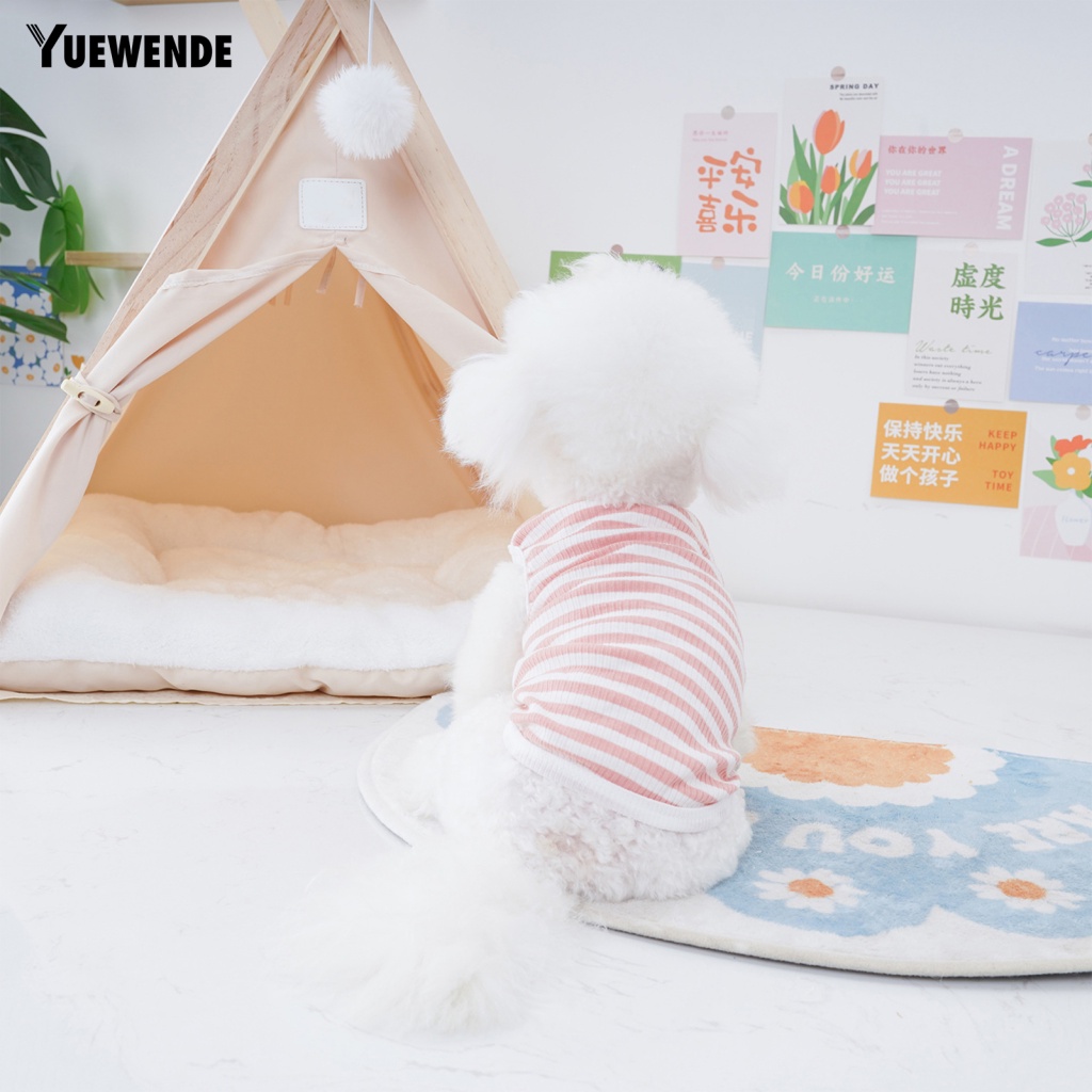 Áo Không Tay Họa Tiết Sọc Thời Trang Mùa Hè Dành Cho Thú Cưng