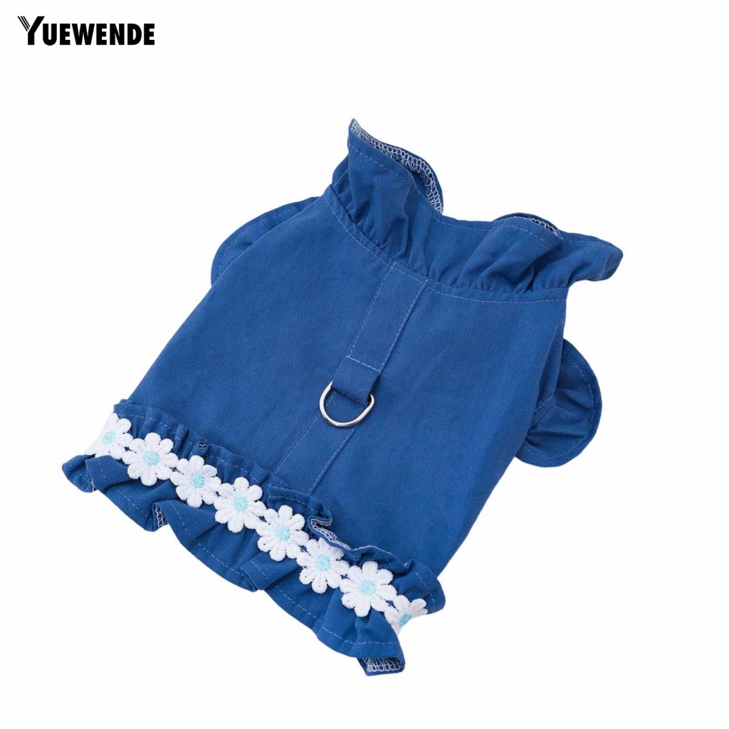 Yue.z Trang Phục Áo Thun Họa Tiết Hoa Màu Trắng Cỡ Nhỏ / Trung Bình / Nhỏ Thời Trang Cho Thú Cưng