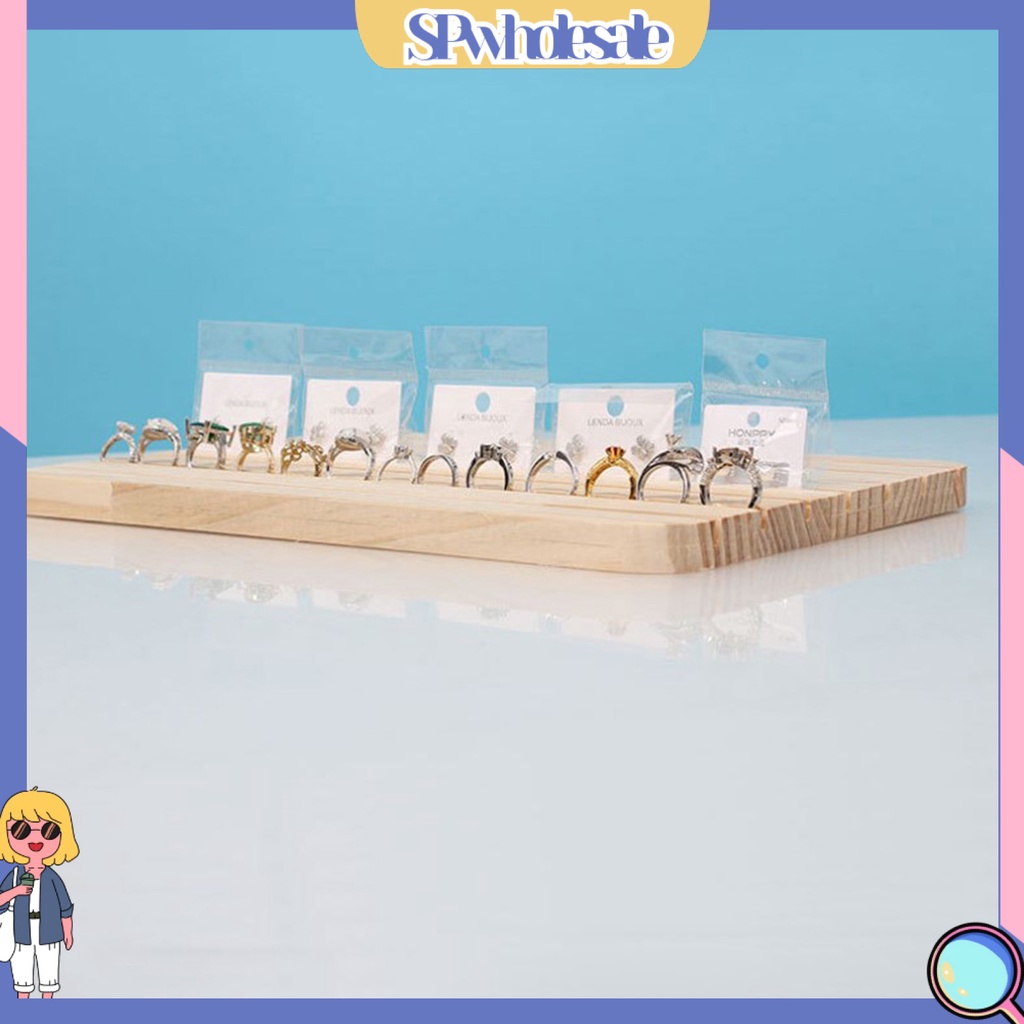 <SPwholesale> Giá Đỡ Trưng Bày Trang Sức / Thẻ Sơn Móng Tay / Trang Sức Bằng Gỗ Tự Nhiên Đơn Giản