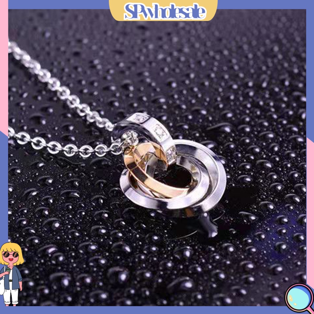 <SPwholesale> Vòng cổ Mặt Chữ O Đính Đá Thời Trang Cho Nam