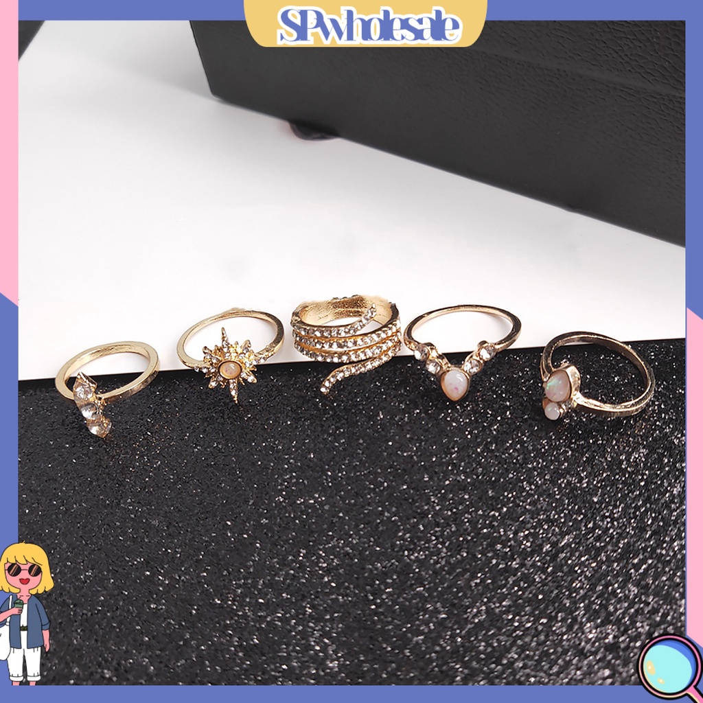 <SPwholesale> Set 17 Nhẫn Đeo Khớp Ngón Tay Phong Cách Boho