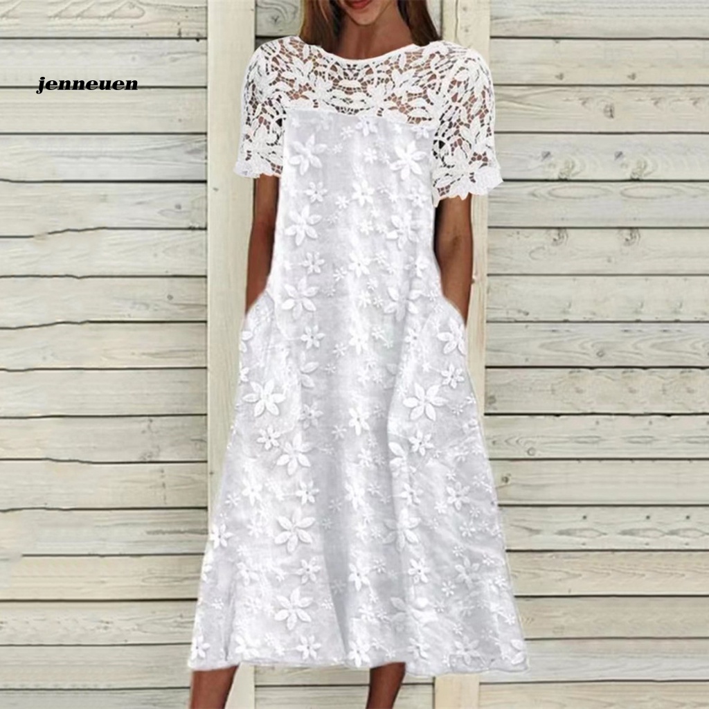 Đầm Cổ Tròn Thiết Kế Thanh Lịch Cho Nữ