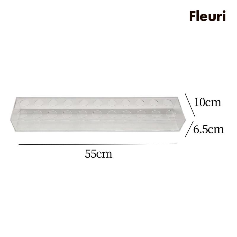 Lọ Hoa Hình Chữ Nhật Bằng Acrylic Trong Suốt Dùng Trang Trí Bàn Làm Việc
