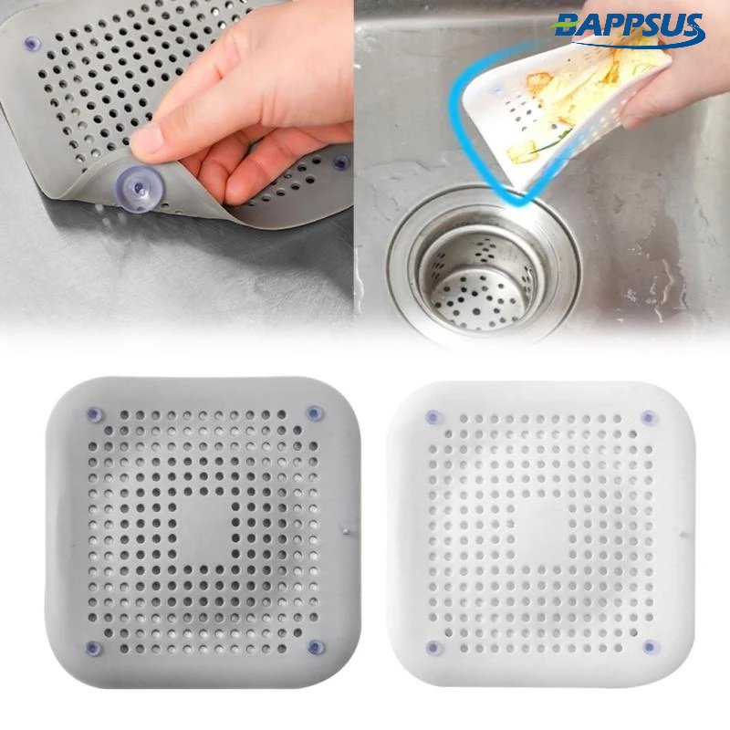 Nắp Lọc Silicone Chặn Tóc Chống Tắc Nghẽn Cho Bồn Rửa Nhà Bếp / Phòng Tắm