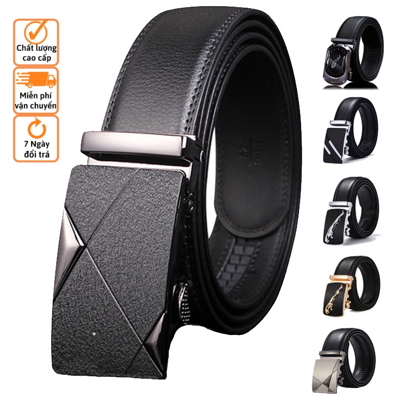 Thắt lưng nam cao cấp , dây nịt nam cao cấp, dây lưng nam da bò thật 2 lớp khóa tự động xịn hàn quốc-M1083