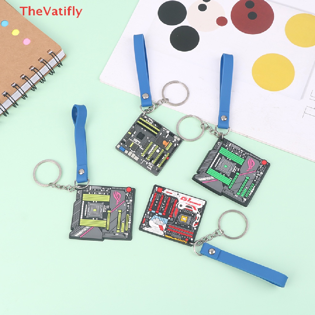 [Thevalifly] Móc Khóa Hình Bo Mạch Chủ Mini Sáng Tạo Phụ Kiện Ô Tô