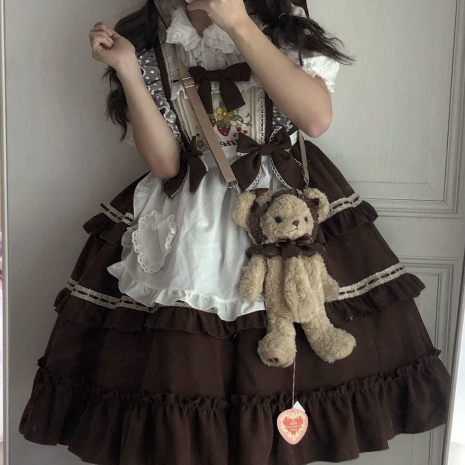 Áo Sơ Mi Tay Dài Họa Tiết Dâu Tây Phong Cách Lolita Nhật Bản Thời Trang Thu Đông 2023