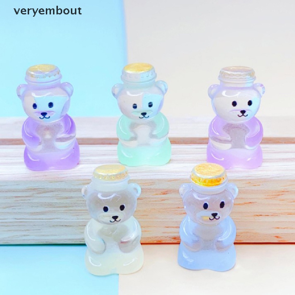 Ut Bộ 5 Tượng Gấu Phát Sáng Trong Bóng Tối Trang Trí