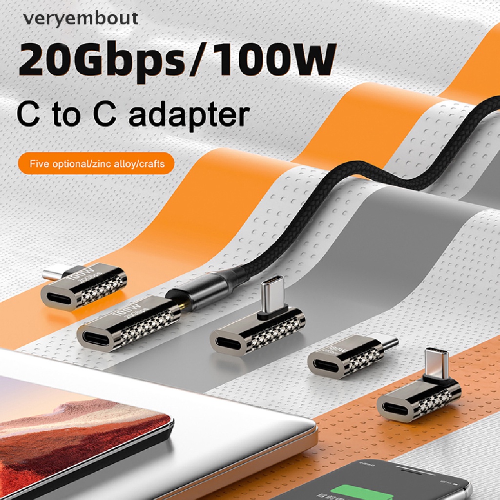 Đầu Chuyển Đổi USB Type C OTG 20Gbps 8K Bằng Hợp Kim Kẽm Tiện Dụng